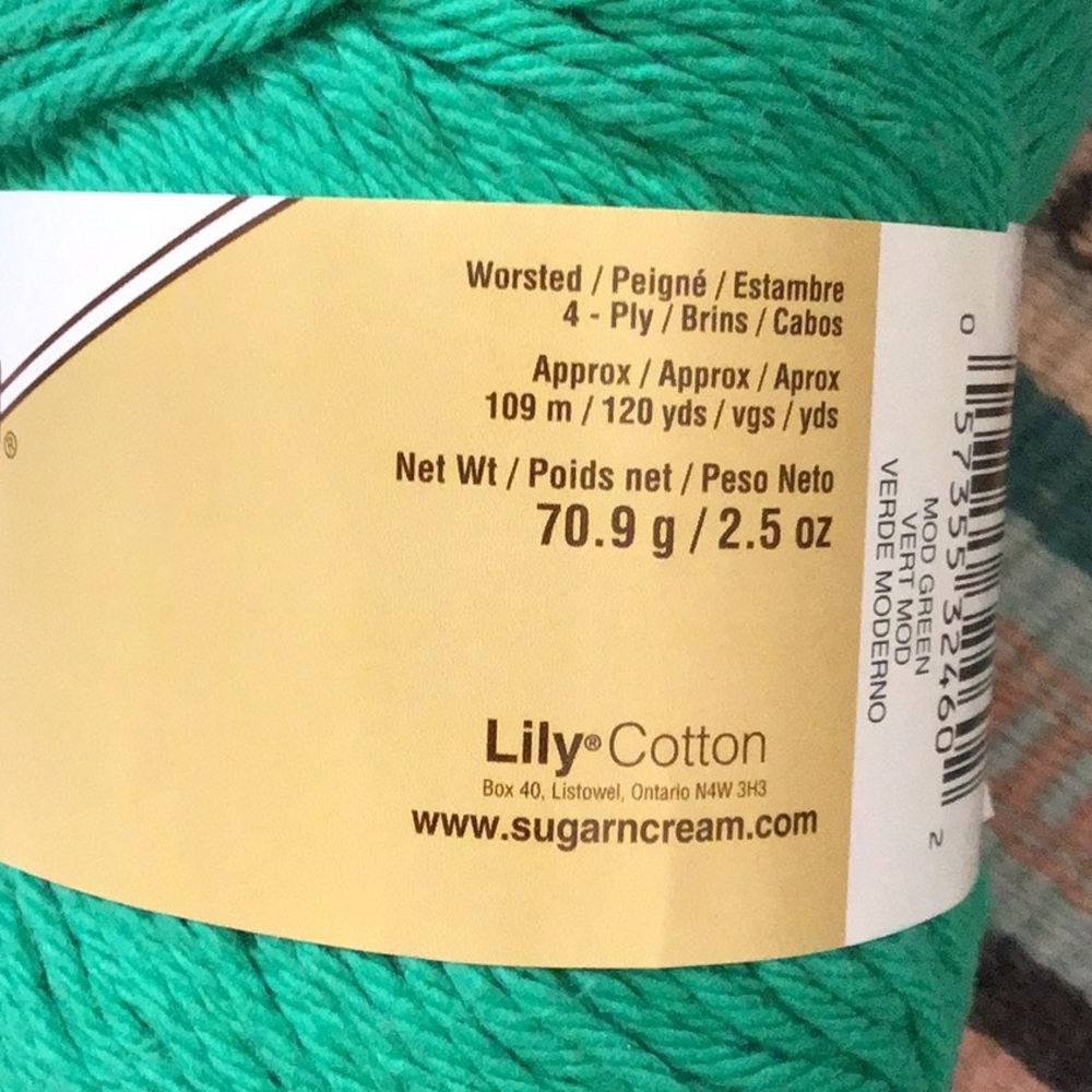 Lily Sugar n Cream 100% Cotton Yarn (Lot of 6 Skeins) - Picture 10 of 10